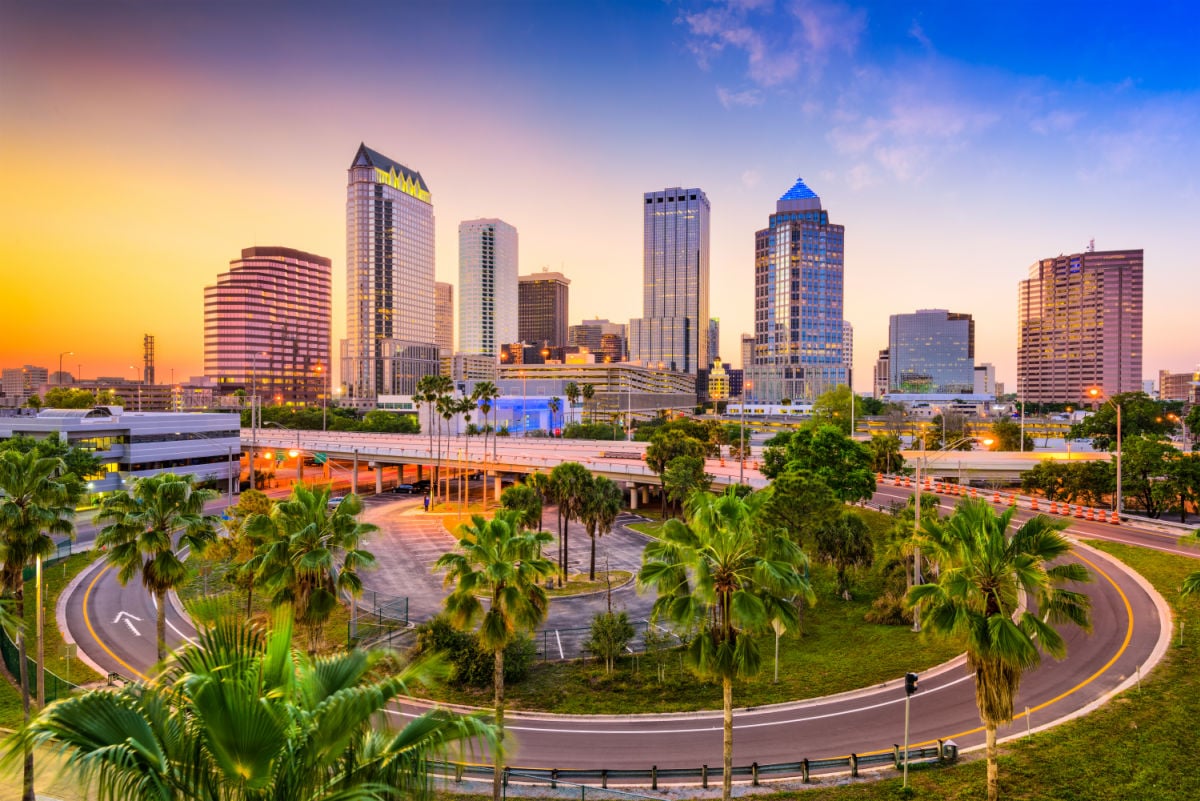 Skyline view of Tampa, Florida