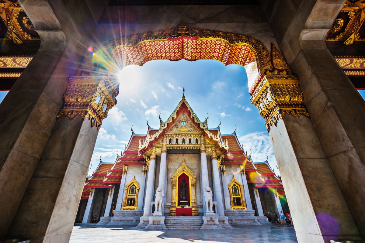 Wat Benchamabopitr Dusitvanaram temple in bangkok thailand
